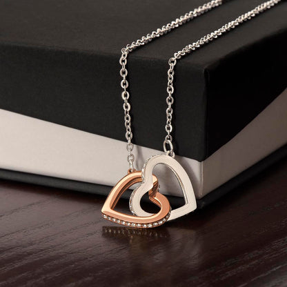 Interlocked heart neckless