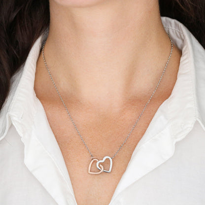 Interlocked heart neckless