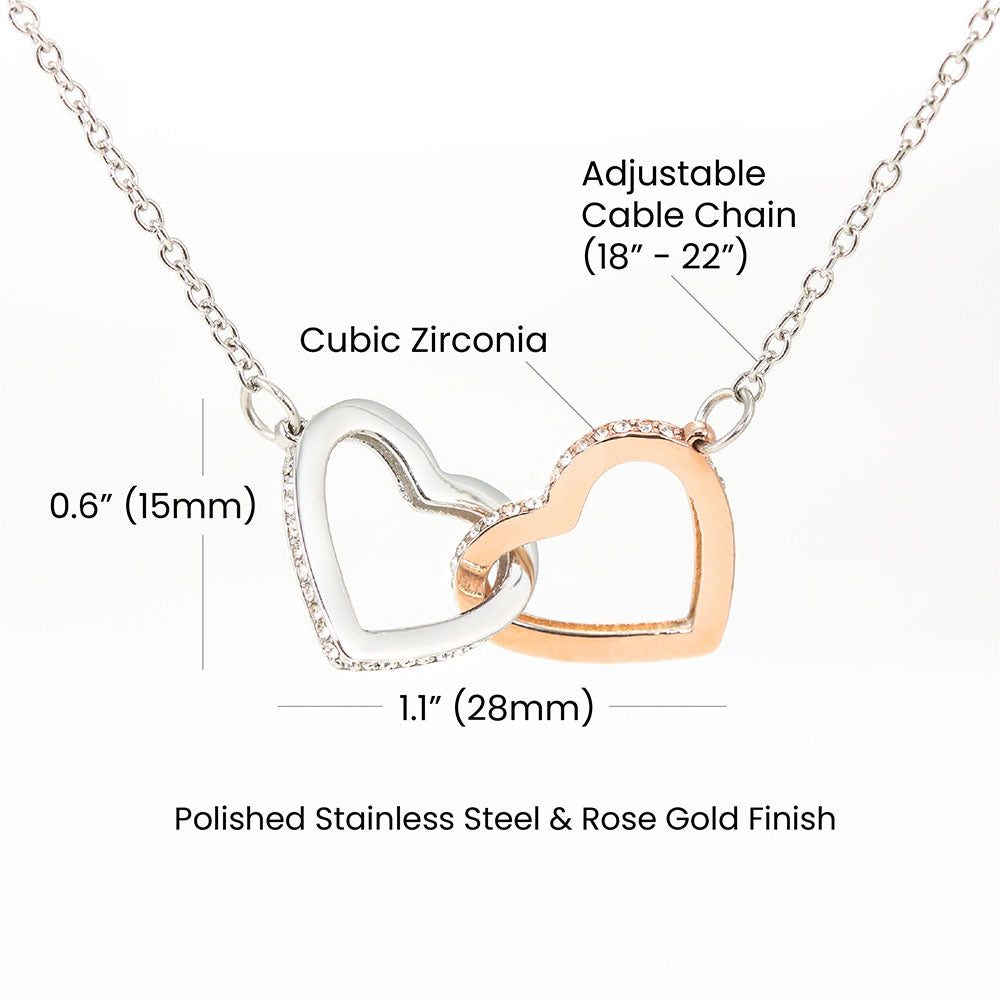 Interlocked heart neckless