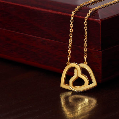 Interlocked heart neckless